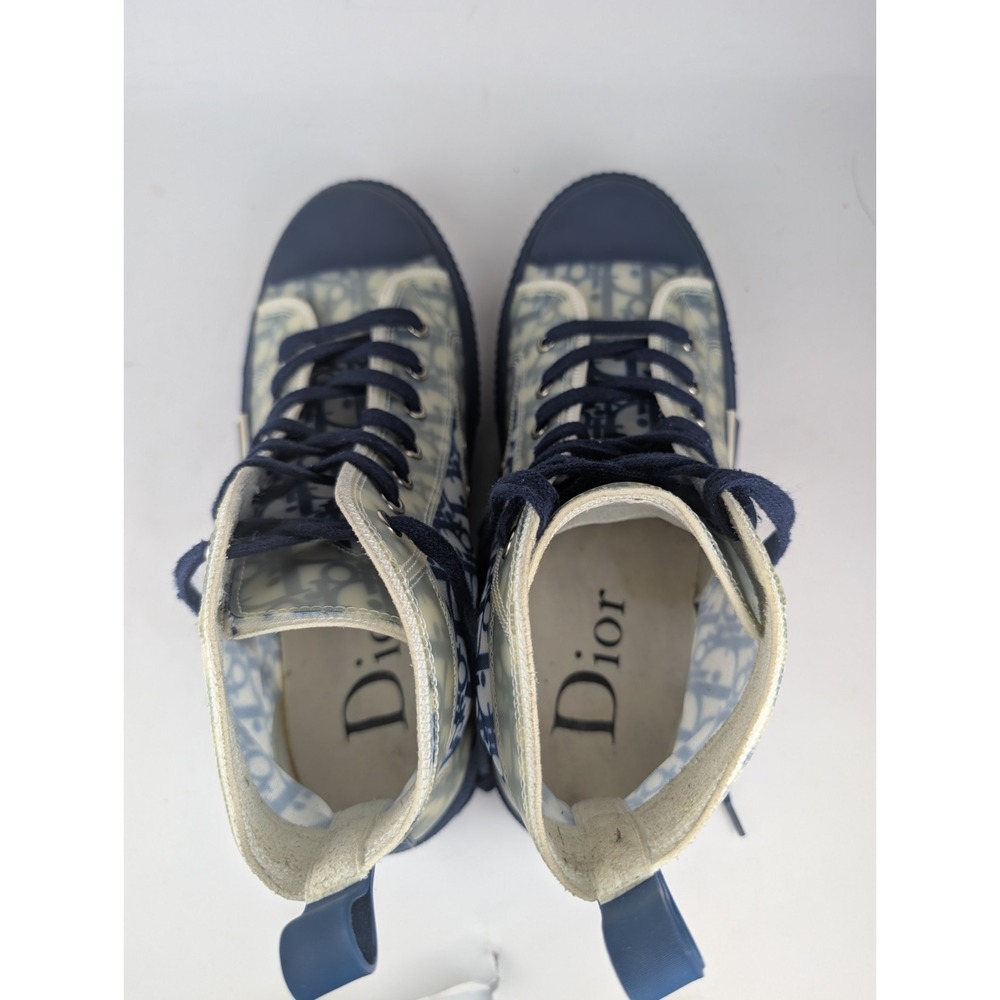 Dior B23 High-Top Sneaker White and Navy Dior Oblique Canvas EU 45/US 11.5 - Picture 8 of 15